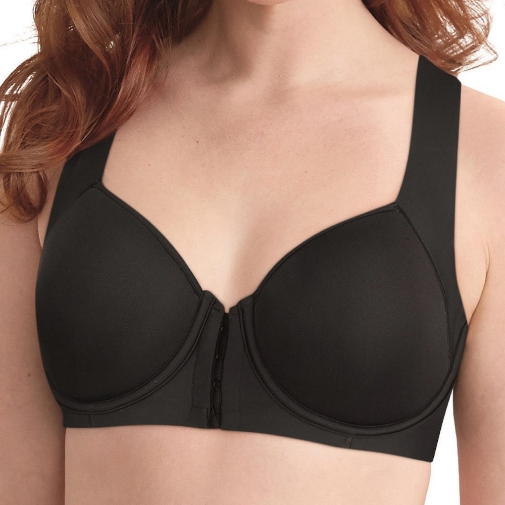 Women's Black Front-Closure Bra